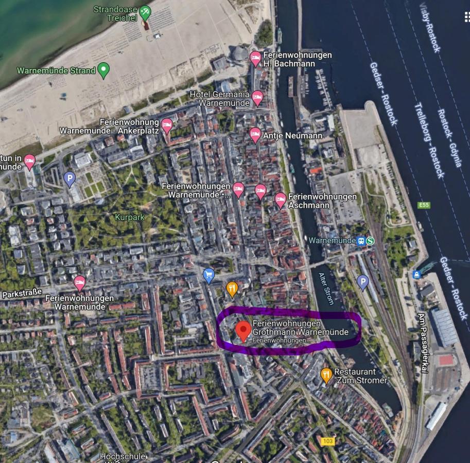 Villa Zur Duene Warnemuende Rostock Esterno foto